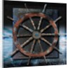 World Map and Ship's Wheel by Anonymous