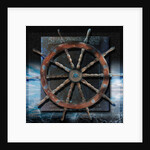 World Map and Ship's Wheel by Anonymous