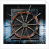 World Map and Ship's Wheel by Anonymous