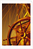 Wooden Steering Wheel on Sailboat by Anonymous