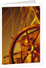 Wooden Steering Wheel on Sailboat by Anonymous