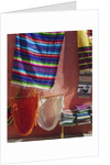 Hammocks and Serapes on Display in Market by Anonymous