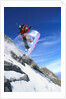 Snowboarder Performing Jump by Anonymous