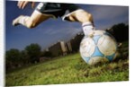Soccer Player Kicking Ball by Anonymous