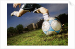 Soccer Player Kicking Ball by Anonymous