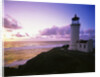 Lighthouse by Beach at Sunset by Anonymous
