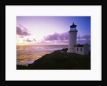 Lighthouse by Beach at Sunset by Anonymous