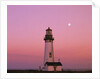 Lighthouse by Beach at Dusk by Anonymous