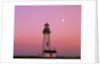 Lighthouse by Beach at Dusk by Anonymous