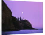 Purple Skies Over Lighthouse by Anonymous