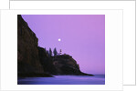 Purple Skies Over Lighthouse by Anonymous