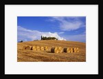 Hay Bales and Farmhouse in Val d'Orcia by Anonymous