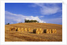 Hay Bales and Farmhouse in Val d'Orcia by Anonymous