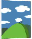 Sheep and Clouds by Anonymous
