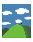 Sheep and Clouds by Anonymous