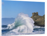 Wave Crashing on Rocky Coast by Anonymous