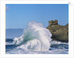 Wave Crashing on Rocky Coast by Anonymous
