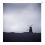 Windmill Under Gray Sky by Anonymous