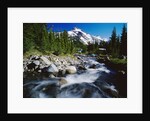Winding Creek Below Snow-Capped Mountain by Anonymous