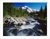 Winding Creek Below Snow-Capped Mountain by Anonymous