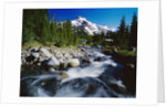 Winding Creek Below Snow-Capped Mountain by Anonymous
