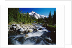 Winding Creek Below Snow-Capped Mountain by Anonymous