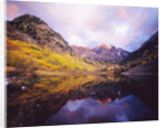 Autumn Trees Encircling Mountain Lake at Dawn by Anonymous