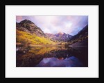 Autumn Trees Encircling Mountain Lake at Dawn by Anonymous