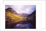 Autumn Trees Encircling Mountain Lake at Dawn by Anonymous