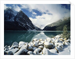 Snow-Covered Rocks in Banff National Park by Anonymous