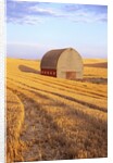 Barn in Harvested Field by Anonymous