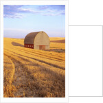 Barn in Harvested Field by Anonymous