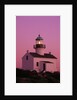 Lighthouse Against a Pink Sky at Twilight by Anonymous