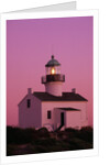 Lighthouse Against a Pink Sky at Twilight by Anonymous
