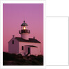Lighthouse Against a Pink Sky at Twilight by Anonymous