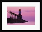 Michigan City Lighthouse at Sunset by Corbis