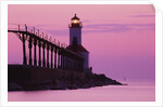 Michigan City Lighthouse at Sunset by Corbis