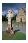 Celtic Cross at a Christian Monastery by Corbis