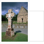 Celtic Cross at a Christian Monastery by Corbis