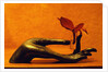 Sculpted Hand Holding Massage Oil Vial by Anonymous