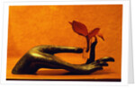Sculpted Hand Holding Massage Oil Vial by Anonymous