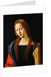 Detail Showing Upper Half of Mary Magdalene by Piero di Cosimo