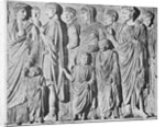 Detail of Imperial Procession Portion of Frieze from Ara Pacis Augustae in Rome by Anonymous