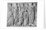 Detail of Imperial Procession Portion of Frieze from Ara Pacis Augustae in Rome by Anonymous