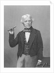 Michael Faraday Posing with Magnet by Anonymous