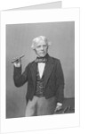 Michael Faraday Posing with Magnet by Anonymous