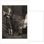 Isaac Newton Performing Experiment by Anonymous