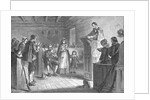 Print Depicting Public Worship at Plymouth by the Pilgrims by Anonymous