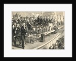 Gentlemen Displaying Science Device To Public by Anonymous