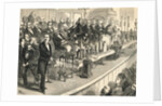 Gentlemen Displaying Science Device To Public by Anonymous
